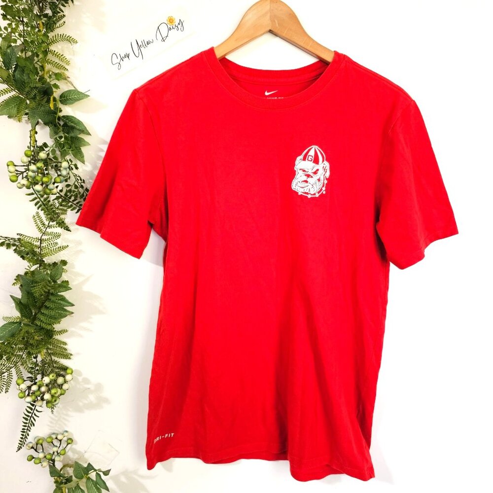 Georgia Bulldogs Nike Dri-Fit Athletic Womens‎ Tee M Red ~SS127.6
